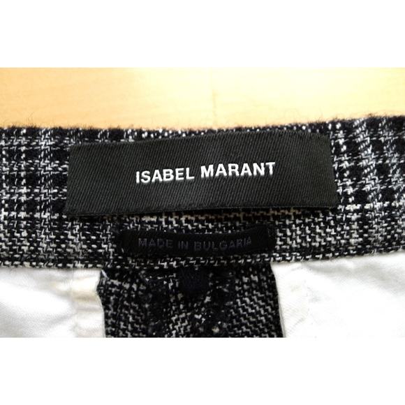 ISABEL MARANT Derys Wool Blend Tweed Straight Leg Pant Trouser SSENSE 36 4 $625 - Picture 5 of 12